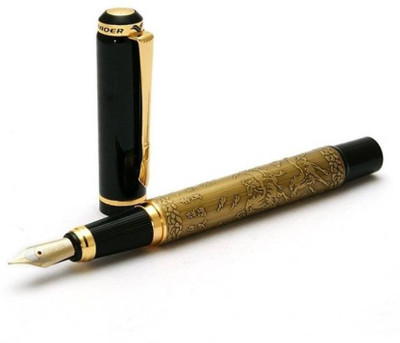 

Giftkart Baoer 507 Golden Running Hroses Fountain Pen