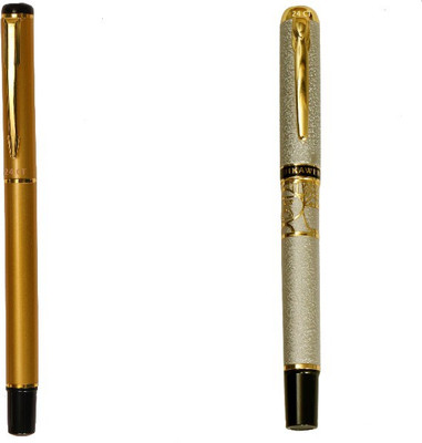 

Hayman 24 CT Gold Plated Designer BUY1 GET 1 FREE Roller Ball Pen(Pack of 2)