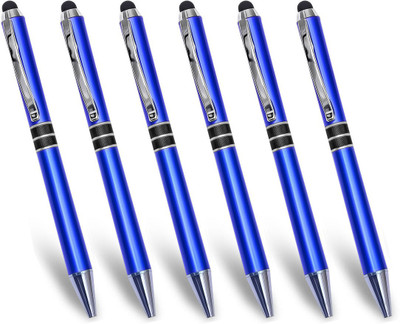 

PeepalComm Premium Blue Stylus and Ball Pen(Pack of 6)