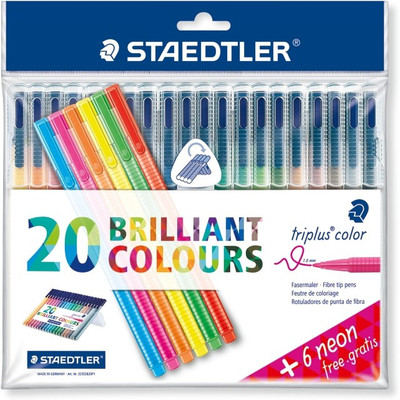 

Staedtler Triplus® color 323 Triangular fibre-tip Fineliner Pen(Pack of 26)