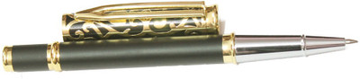 

Perfect Black Vintage Cap With Gold Trim Roller Ball Pen