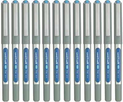 uni-ball Eye Roller Ball Pen(Pack of 12, Light Blue)