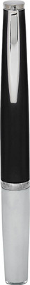 

Giftvenue Exclusive Black Unique Twisted Ball Pen with Silver Finish Ball Pen