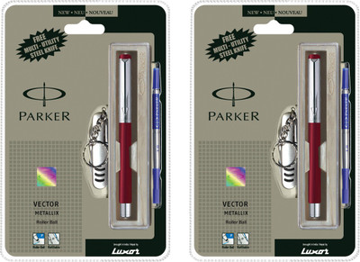 

Parker Vector Mettalix CT(Swiss Knife) Roller Ball Pen(Pack of 2)