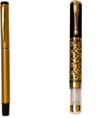 

Hayman 24 CT Gold Plated Designer BUY1 GET 1 FREE Roller Ball Pen(Pack of 2)