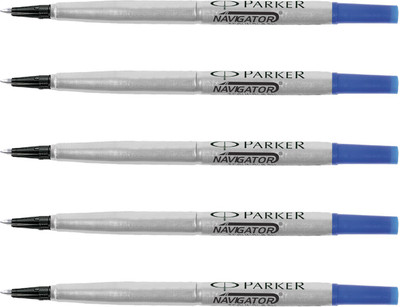 PARKER Roller Ball Refill(Pack of 5, Ink Color - Blue)