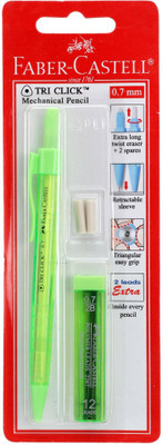 

Faber-Castell Tri-Click 0.7MM + 12 Lead Pack Mechanical Pencil(Pack of 4)