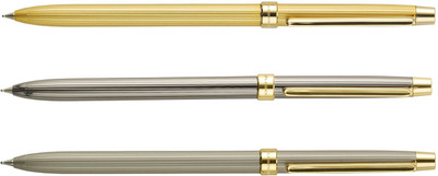 Legend EXECUTIVE High-class SLIM LINE Metal Twist with Luxury Look (Gold,Gun metal and NSC) (for smooth writing and pens for gifting) Ball Pen(Pack of 3)