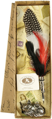 

Rubinato 1521/Q ASSORTED FEATHER WITH PEN REST Pen Gift Set