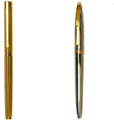 

Hayman 24 CT Gold Plated Designer BUY1 GET 1 FREE Roller Ball Pen(Pack of 2)
