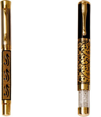 

Hayman 24 CT Gold Plated Designer BUY1 GET 1 FREE Roller Ball Pen(Pack of 2)