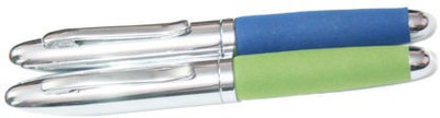 

Perfect Fabric Finish with Silver Cap & Trim Roller Ball Pen(Pack of 2)