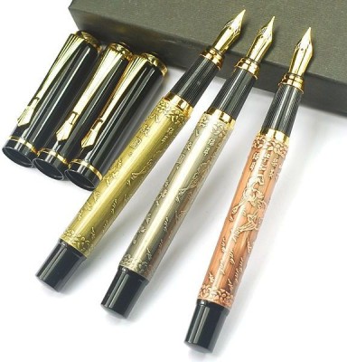 

BAOER Carved Eight Horse Fountain Pen(Pack of 3)