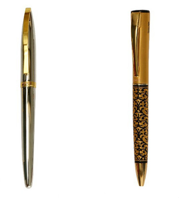 

Hayman 24 CT Gold Plated Designer BUY1 GET 1 FREE Roller Ball Pen(Pack of 2)