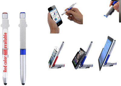 

RIF 4 in 1 folding pen with stylus, torch and mobile stand (Set of 2 Pcs) Multi-function Pen(Pack of 2)