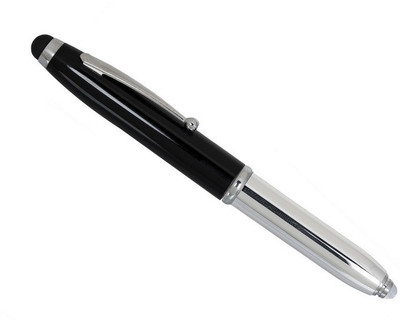 

Gadge Stylus And Torch Black Ball Pen