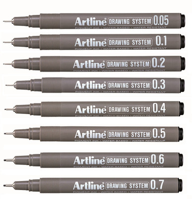 

Artline Drawing Pen Fineliner Pen(Pack of 8)