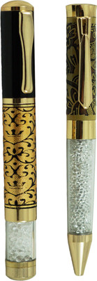 

Auteur Designer Gold Plated Crystal Series Roller Ball Pen(Pack of 2)