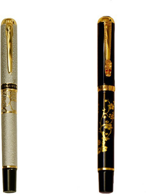 

Hayman 24 CT Gold Plated Designer BUY1 GET 1 FREE Roller Ball Pen(Pack of 2)
