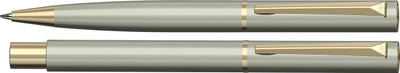

Henry Coleman Debonair Collection Imperia Silver Metal Ballpen and Roller Set Pen Gift Set(Pack of 2)