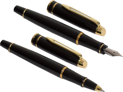 

Auteur 181 Black Set Roller Ball Pen Fountain Pen(Pack of 2)