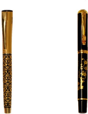 

Hayman 24 CT Gold Plated Designer BUY1 GET 1 FREE Roller Ball Pen(Pack of 2)