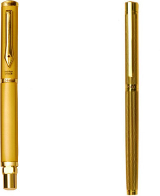 

Hayman 24 CT Gold Plated Designer BUY1 GET 1 FREE Roller Ball Pen(Pack of 2)