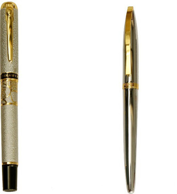 

Hayman 24 CT Gold Plated Designer BUY1 GET 1 FREE Roller Ball Pen(Pack of 2)