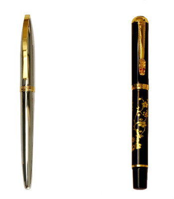

Hayman 24 CT Gold Plated Designer BUY1 GET 1 FREE Roller Ball Pen(Pack of 2)