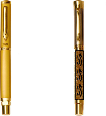 

Hayman 24 CT Gold Plated Designer BUY1 GET 1 FREE Roller Ball Pen(Pack of 2)