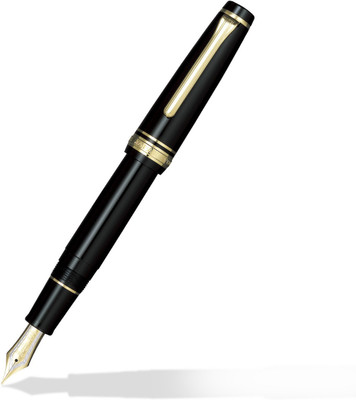Sailor Professional Gear Black Gold Trim Fine Nib Fountain Pen