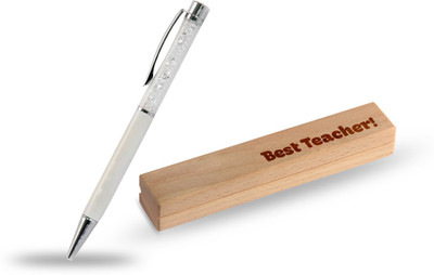 

Presto Happy Teachers Day Gift with Engraved Wooden Box For Best Sir Roller Ball Pen(Pack of 2)