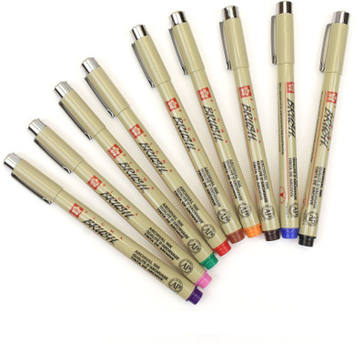 

Sakura Pigma Brush tip Calligraphy(Pack of 9)