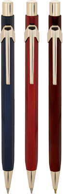 

Giftvenue Set of Three Colour Ball Point Pens with Designer Golden Trim Ball Pen(Pack of 3)