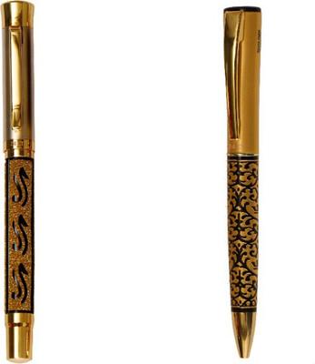 

Hayman 24 CT Gold Plated Designer BUY1 GET 1 FREE Roller Ball Pen(Pack of 2)