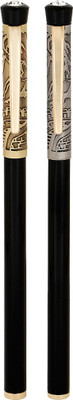 

Giftvenue Vintage Golden & Grey Roller Ball Pens with Golden Trim Roller Ball Pen(Pack of 2)