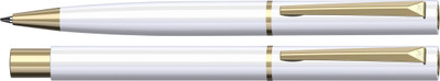 

Henry Coleman Debonair Collection Imperia White Ballpen and Roller Set Pen Gift Set(Pack of 2)