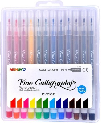 Mungyo Fine chisel water based pen Calligraphy(Pack of 12, Assorted)
