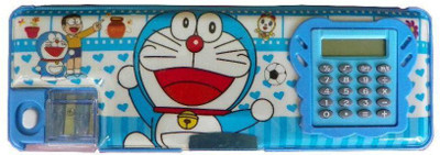 

Hyde & Seek Doraemon cartoon Art plastic Pencil Box(Set of 1, Blue)