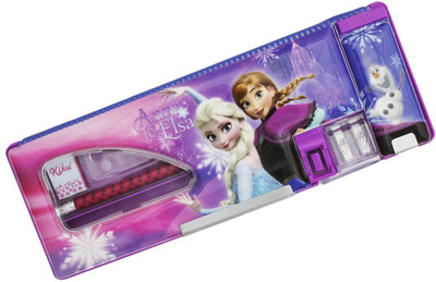 

Cloud9JP Frozen Frozen Pic Art Plastic Pencil Box(Set of 1, Pink, Blue)