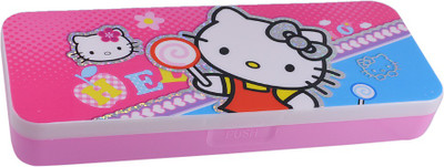 

Saamarth Impex Student Supplies Cartoon Print Art Plastic Pencil Box(Set of 1, Pink)