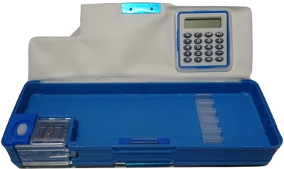 

Highlight Calculator Blue Art Plastic Pencil Box(Set of 1, Blue)