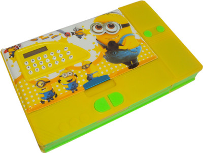 

Asera Minnions Cartoon Art Plastic Pencil Box(Set of 1, Yellow)