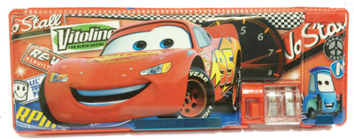 

AB Posters cars cartoons Art PVC Pencil Box(Set of 1, Red)