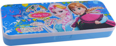

Saamarth Impex Student Supplies Cartoon Print Art Plastic Pencil Box(Set of 1, Blue)