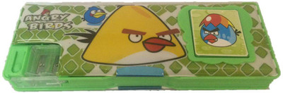 

Hyde & Seek angry birds colourful Art plastic Pencil Box(Set of 1, Green)