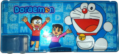 

Karta Doraemon Big Shine With Single Sharpner Art Plastic Pencil Box(Set of 1, Blue)