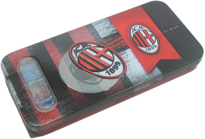 Siltason Shakti GEOMETRY BOX FOOTBALL TEAM LOGO Art METAL Pencil Box(Set of 1, Red, Black) available at flipkart for Rs.268