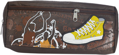 

Saamarth Impex Signature Shooes Art Fabric Pencil Box(Set of 1, Brown)