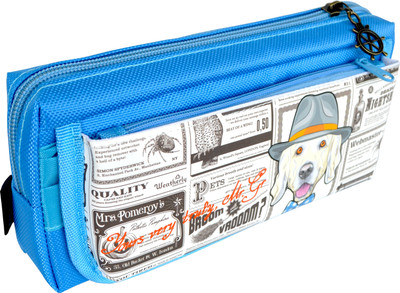 

Chrome Series Printed Art Cloth Pencil Box(Set of 1, Blue, Navy Blue)